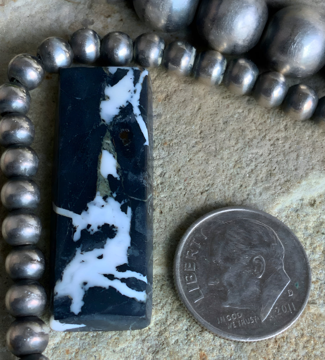 Natural White Buffalo Rectangle Cabochon-Nevada Gemstone — Ranch Gypsy