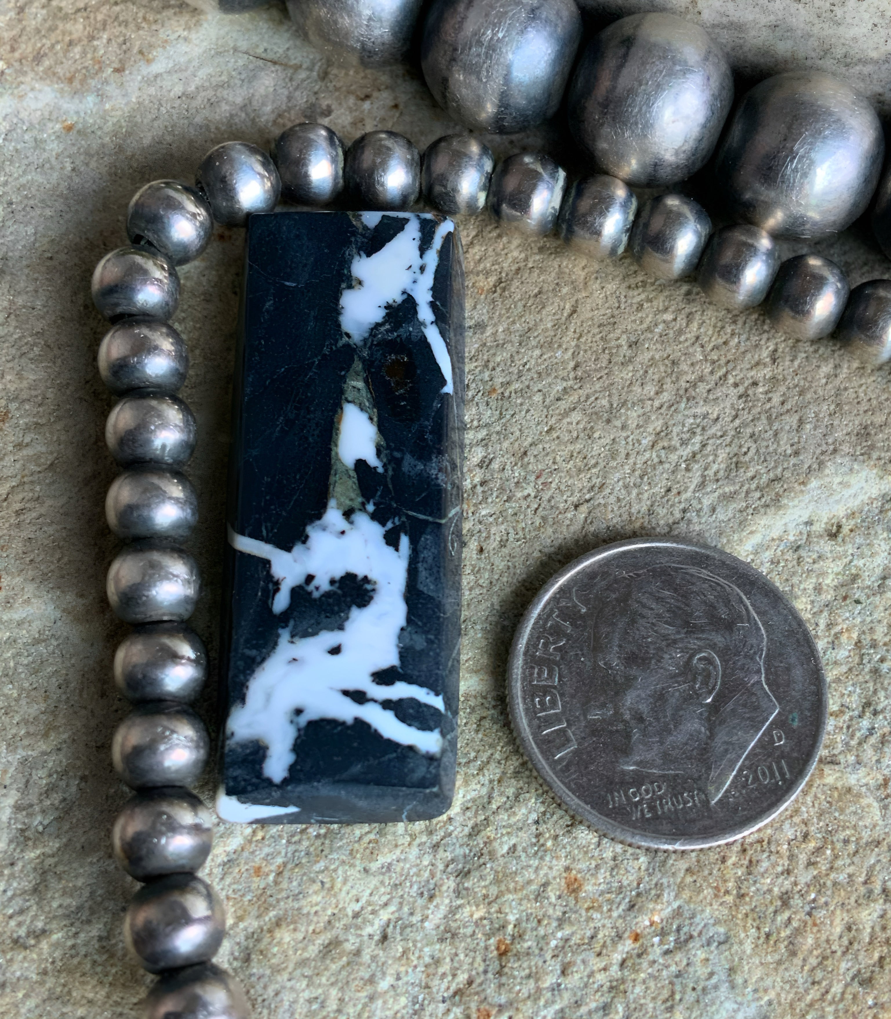 Natural White Buffalo Rectangle Cabochon-Nevada Gemstone — Ranch Gypsy