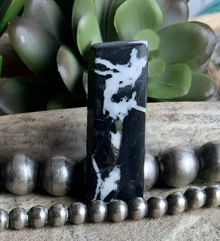Natural White Buffalo Rectangle Cabochon-Nevada Gemstone — Ranch Gypsy