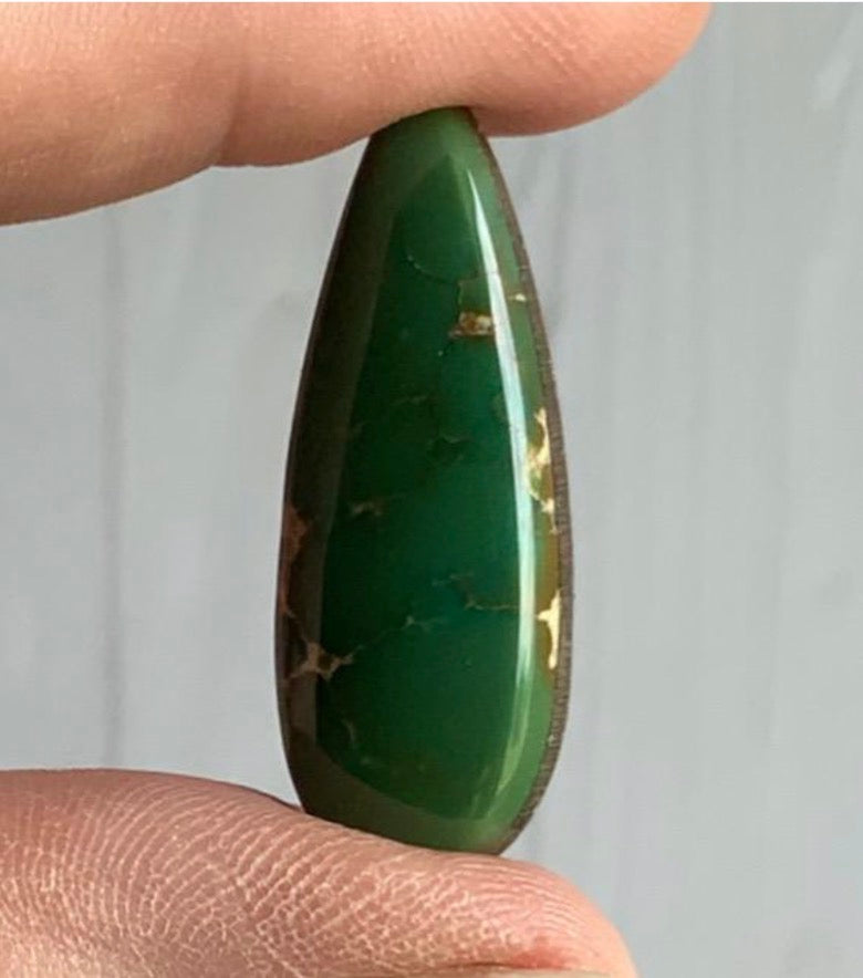 Royston Turquoise Green Teardrop Cabochon-Nevada Gemstone