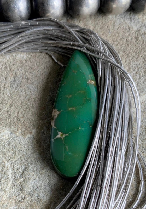Royston Turquoise Green Teardrop Cabochon-Nevada Gemstone