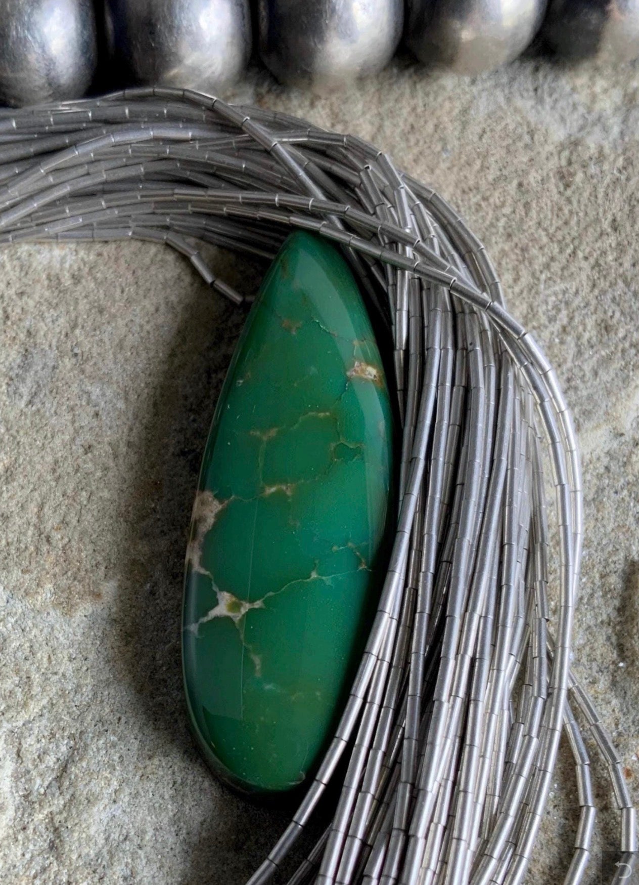 Royston Turquoise Green Teardrop Cabochon-Nevada Gemstone