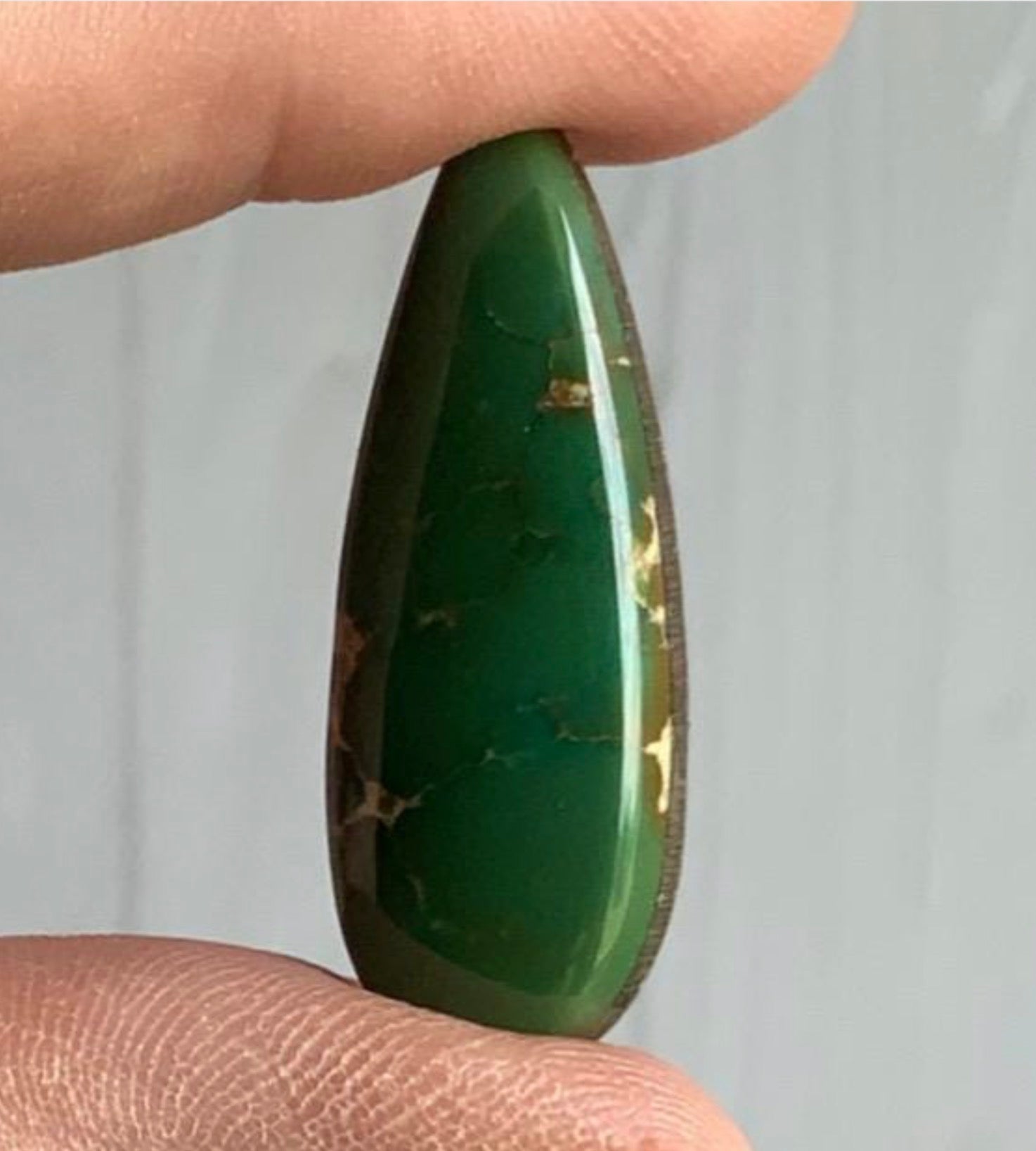 Royston Turquoise Green Teardrop Cabochon-Nevada Gemstone