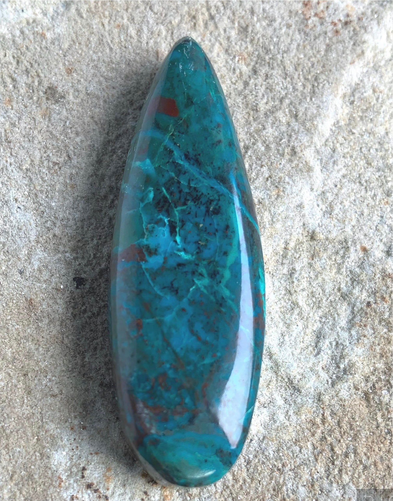 Chrysocolla Malachite Teardrop #12