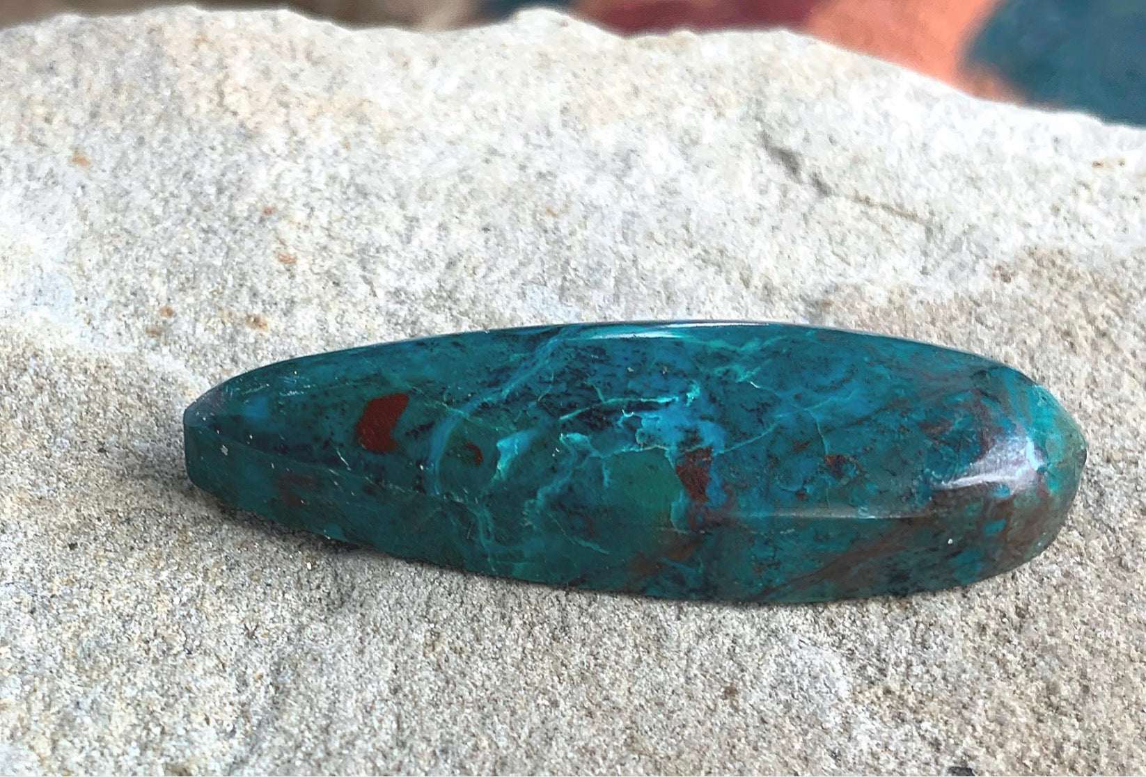 Chrysocolla Malachite Teardrop #12