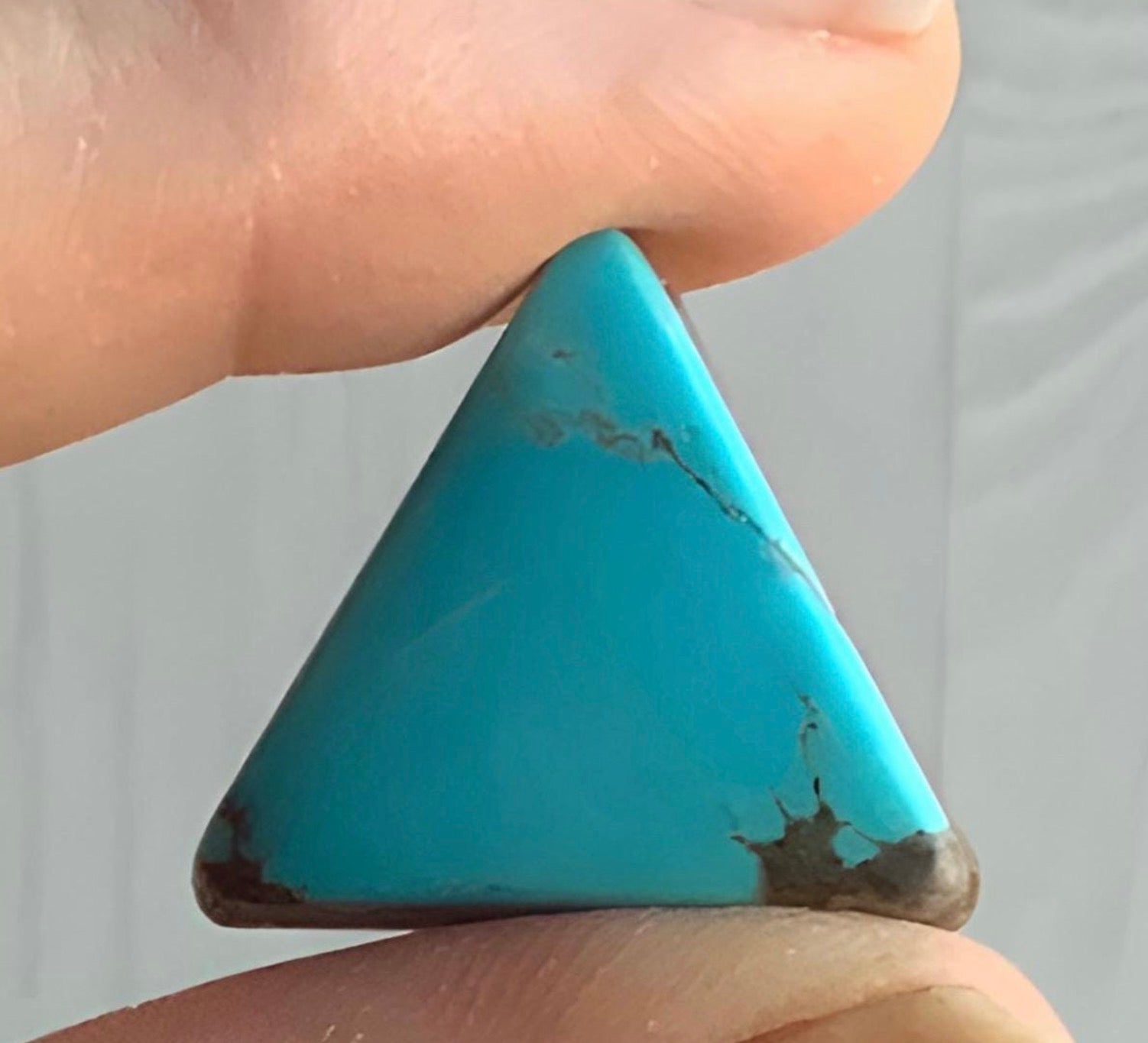 Natural Sierra Nevada Turquoise Triangle Cabochon