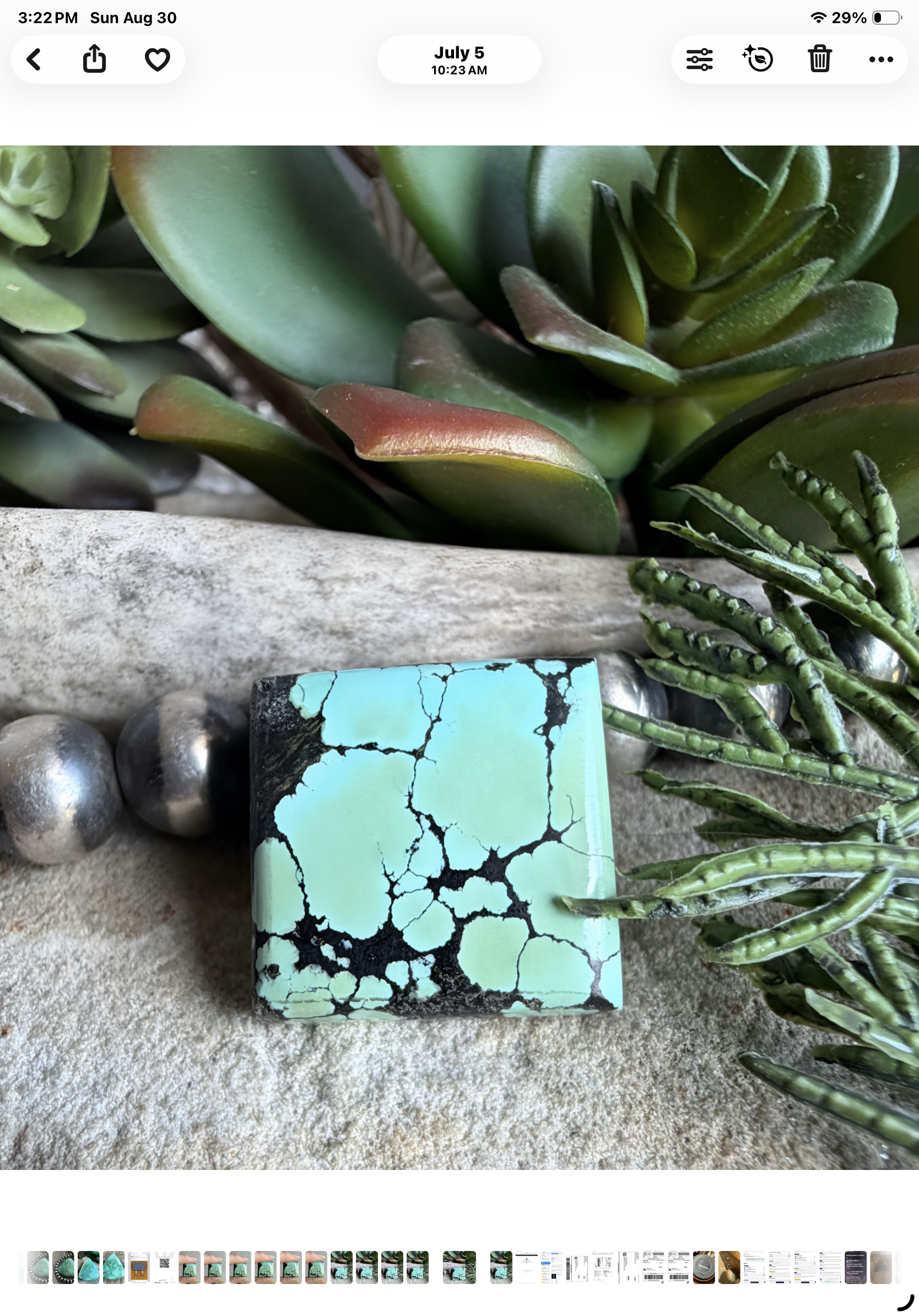 Bao Canyon Turquoise Square Green Cabochon-Hubei Province Gemstone