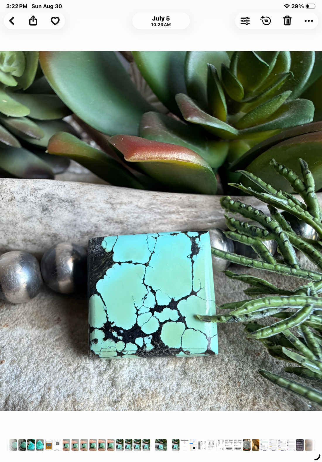 Bao Canyon Turquoise Square Green Cabochon-Hubei Province Gemstone