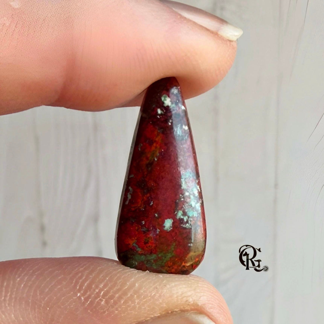Sonora Sunrise Sunset Chrysocolla Cuprite Teardrop Cabochon