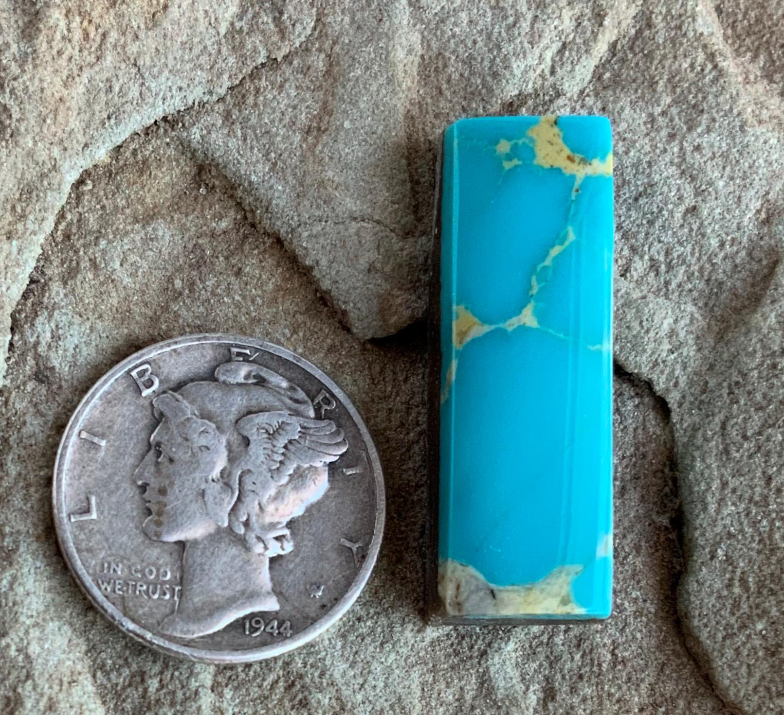 Beautiful Blue Kingman Turquoise Rectangular Cabochon #K127