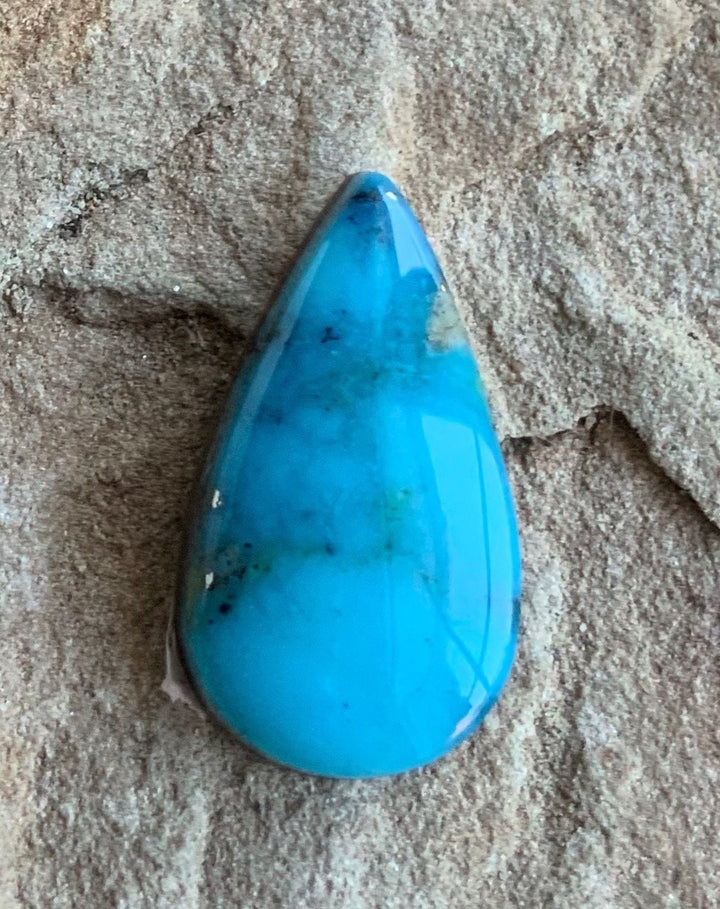 Ithaca Peak Turquoise Teardrop Cabochon-Arizona Gemstone