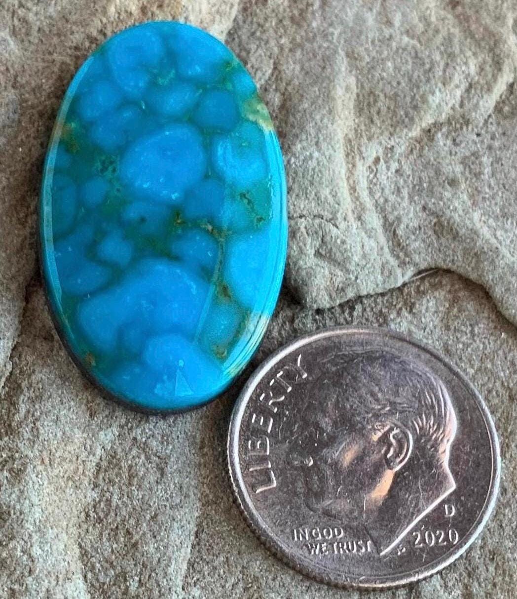 Turquoise Mountain Turquoise Blue Oval Cabochon