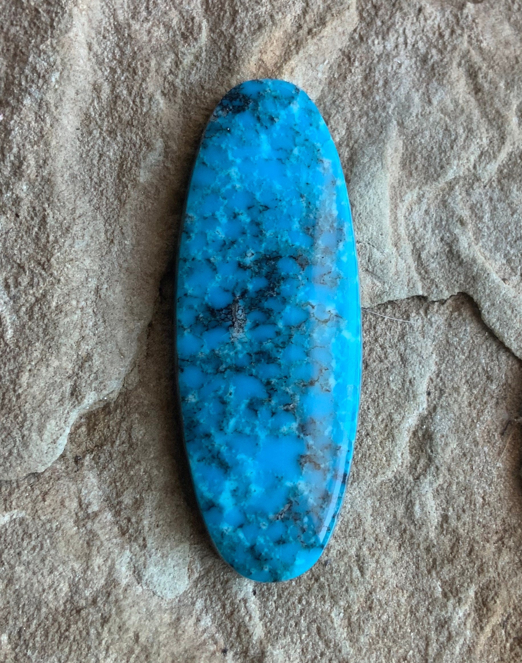 Kingman Turquoise Long Oval Cabochon