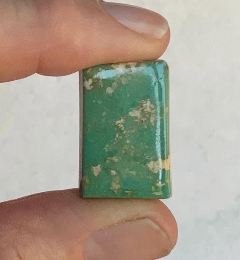 Turquoise Mountain Turquoise Green Rectangular Cabochon-Arizona Gemstone