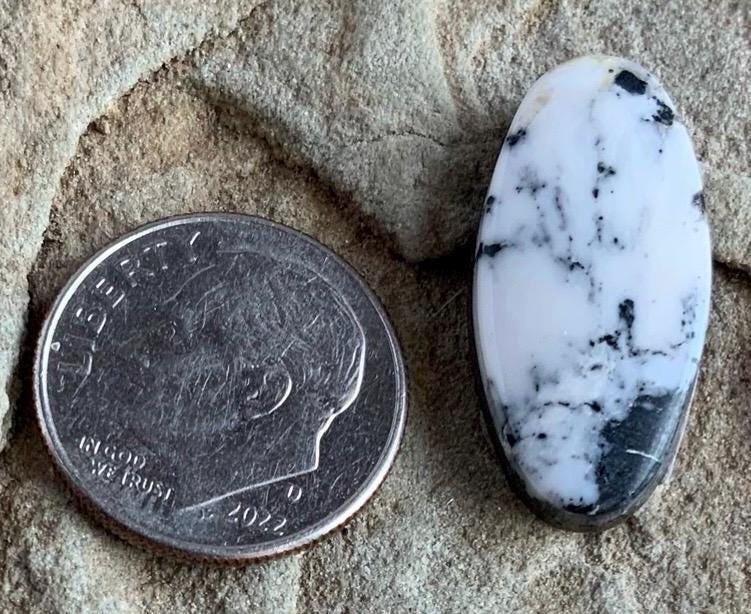 Beautiful Natural White Buffalo Oval Cabochon #WB23