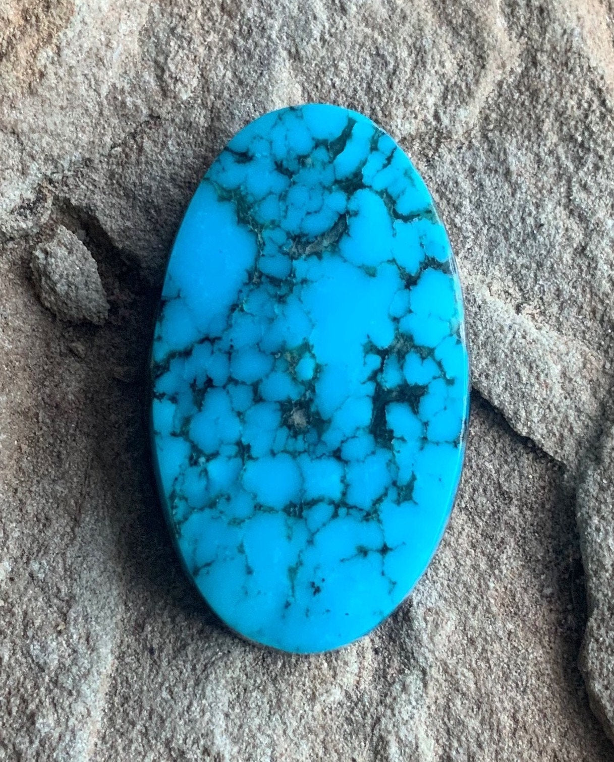 Ithaca Peak Blue High Grade Turquoise Oval Cabochon