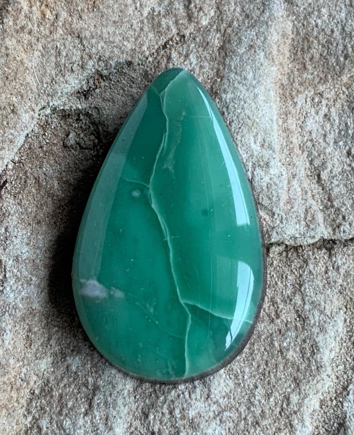 Natural Australian Variscite Teardrop Cabochon