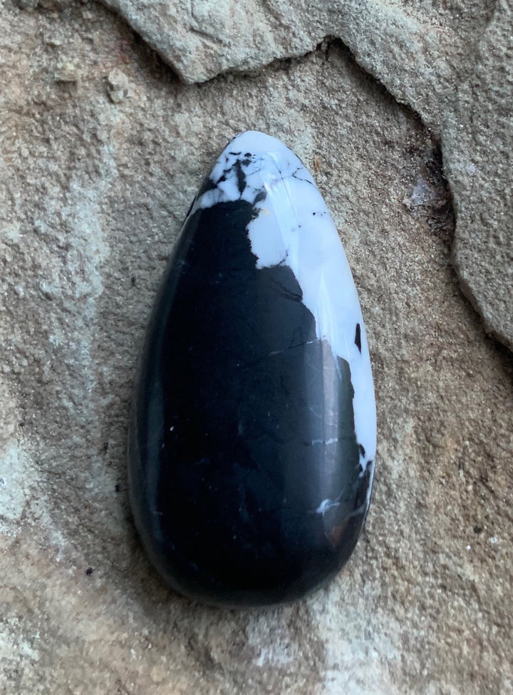 Stunning Natural White Buffalo Teardrop Cabochon — Ranch Gypsy
