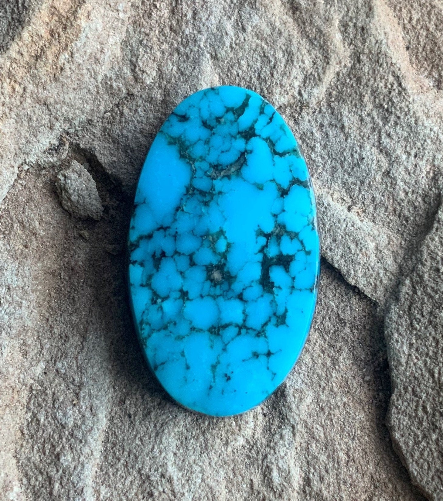 Ithaca Peak Blue High Grade Turquoise Oval Cabochon