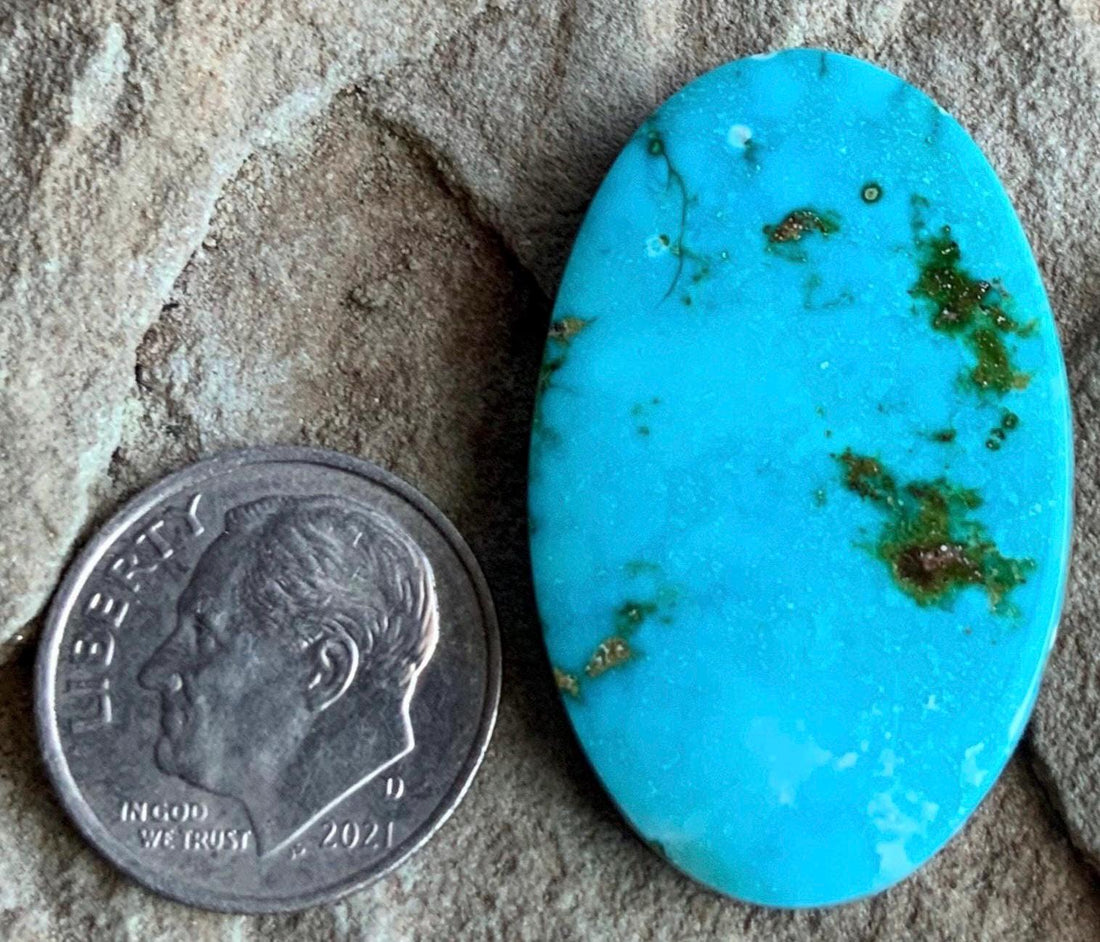 Gorgeous Color Oval Royston Turquoise Cabochon #R55