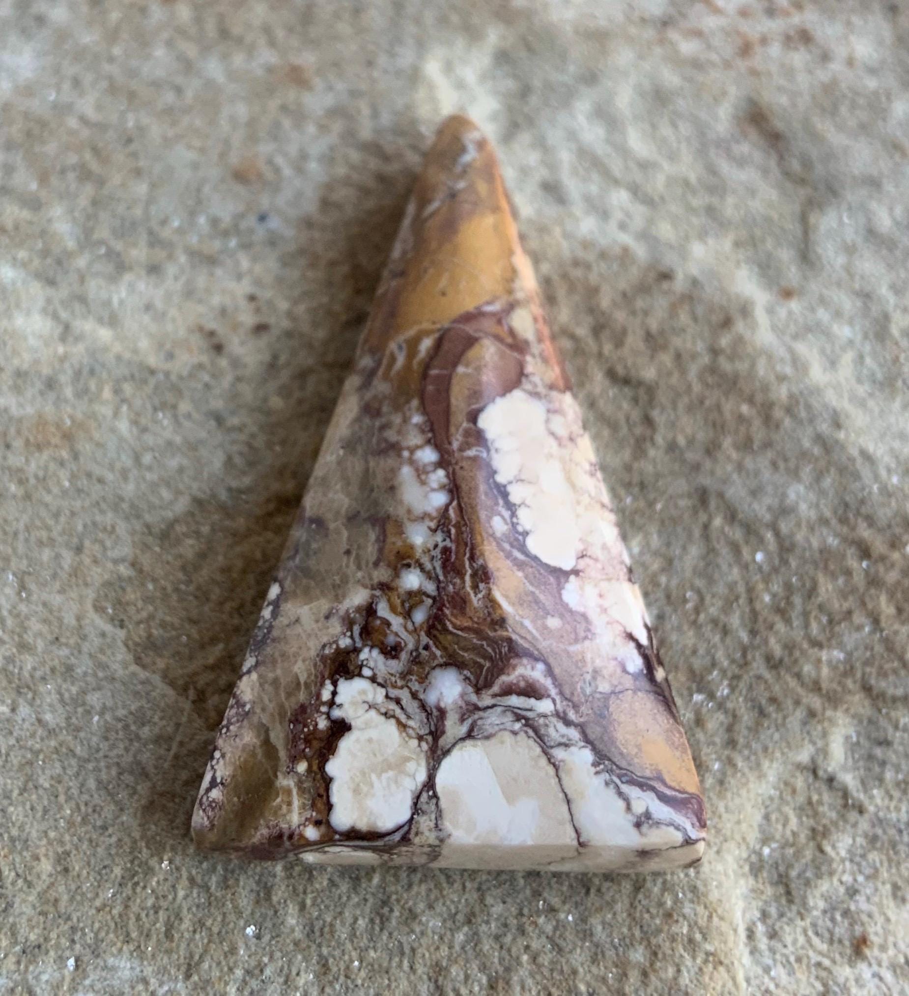 Wild Horse Magnesite Faceted Triangle Cabochon