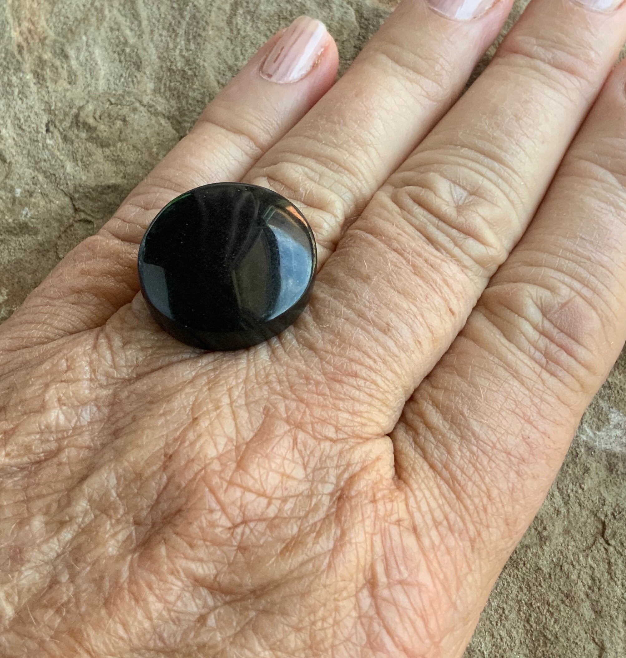 Black Onyx Round Cabochon