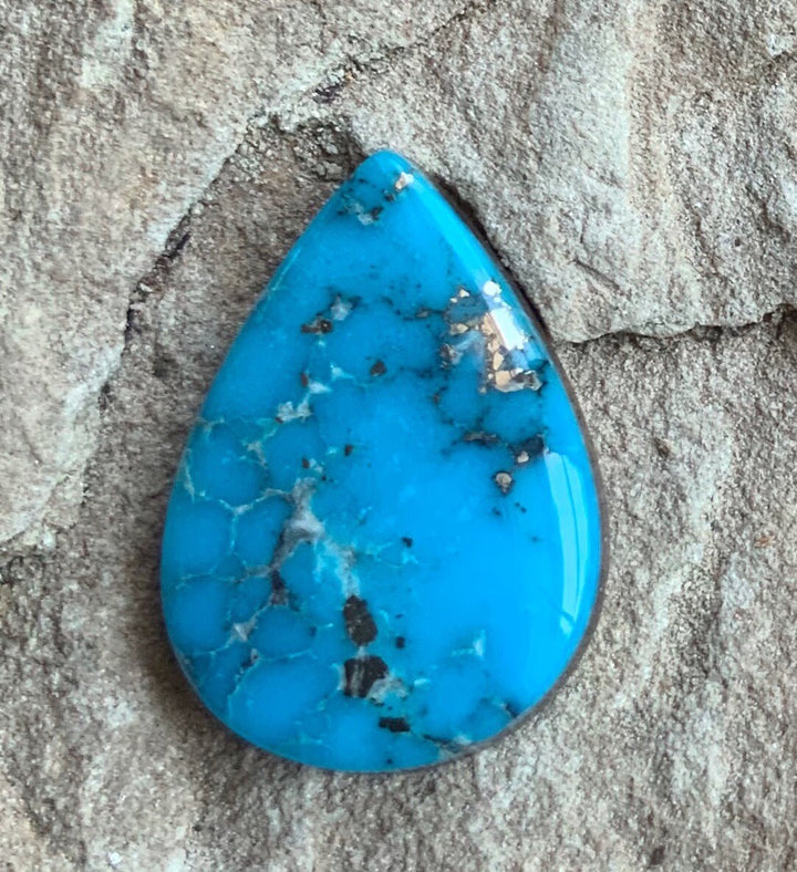 Ithaca Peak Turquoise High Grade Teardrop Cabochon #IP112