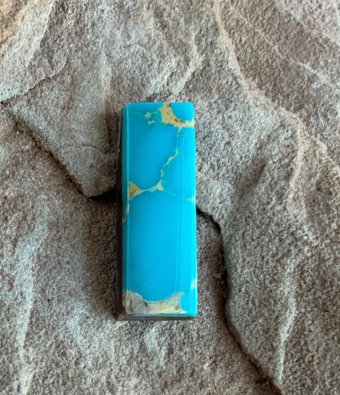 Beautiful Blue Kingman Turquoise Rectangular Cabochon #K127