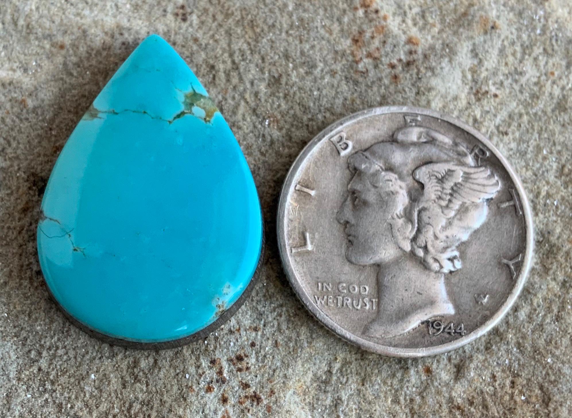 Royston Turquoise Blue Teardrop Cabochon #R298