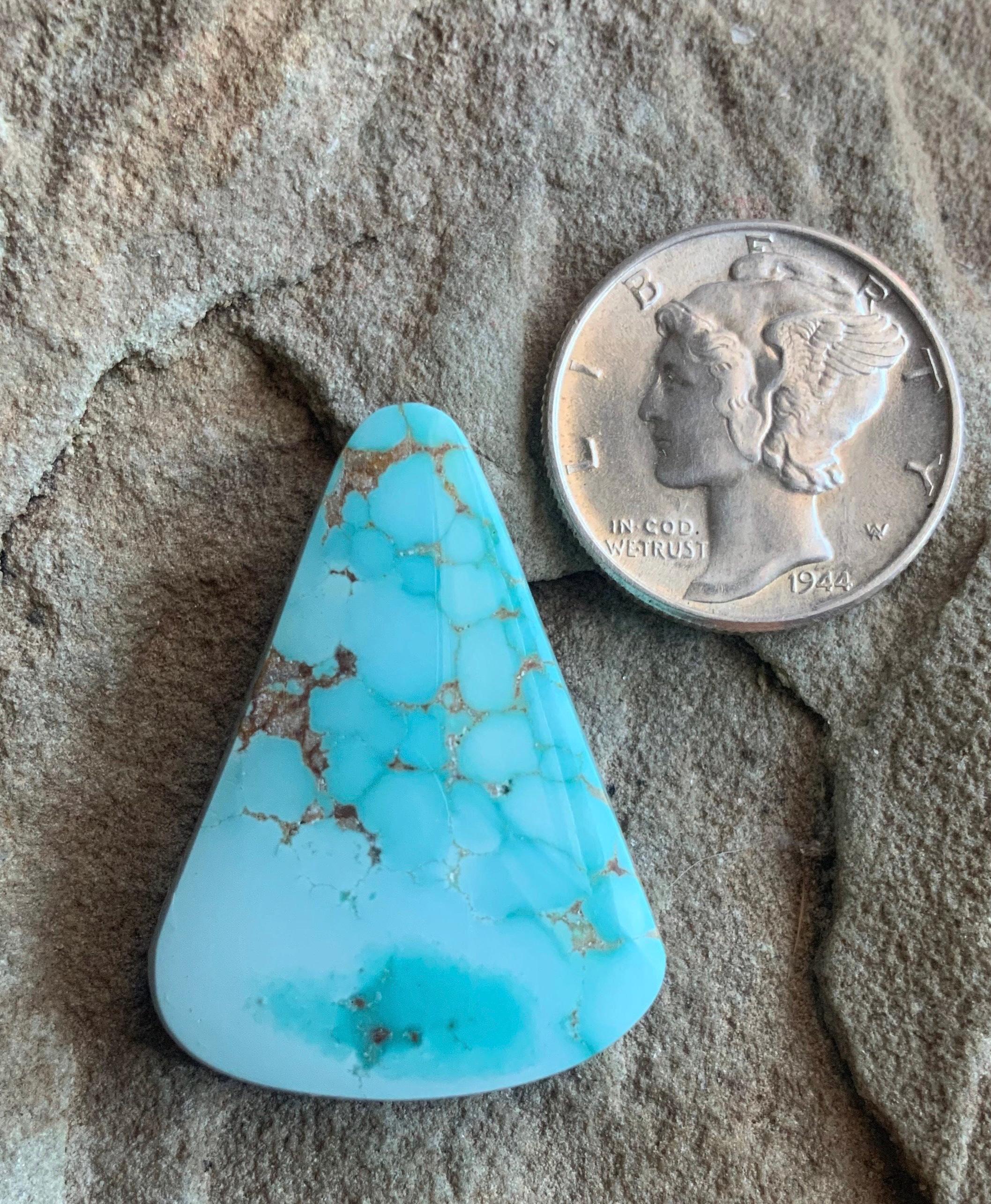 Natural Number 8 Turquoise High Grade Triangular Cabochon