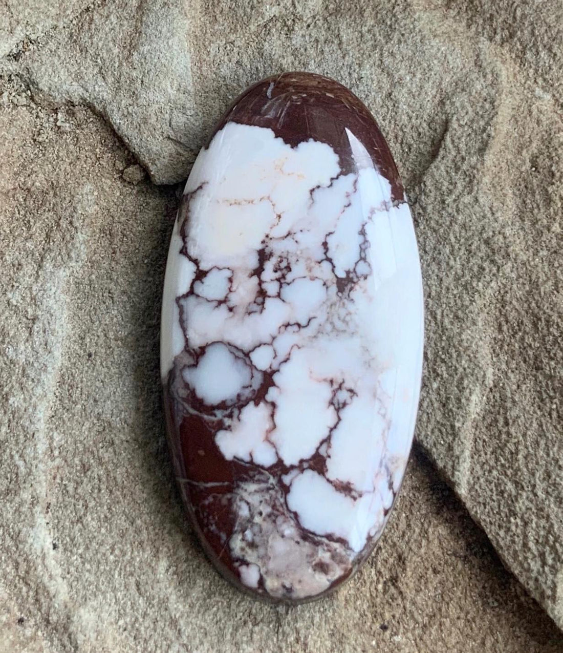 Incredible Wild Horse Magnesite Oval Cabochon