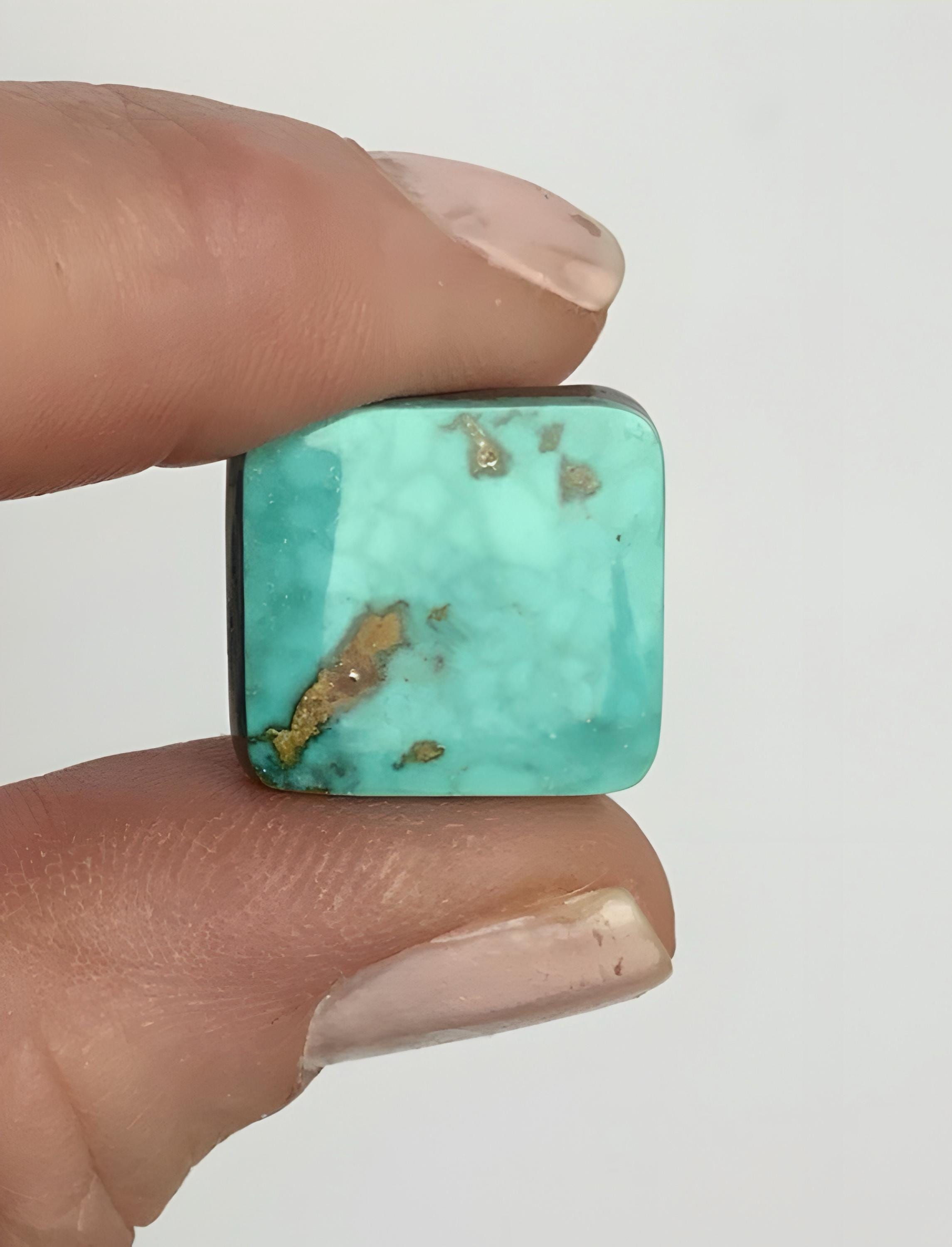 Beautiful Natural Blue Square Turquoise Mountain Turquoise Cabochon