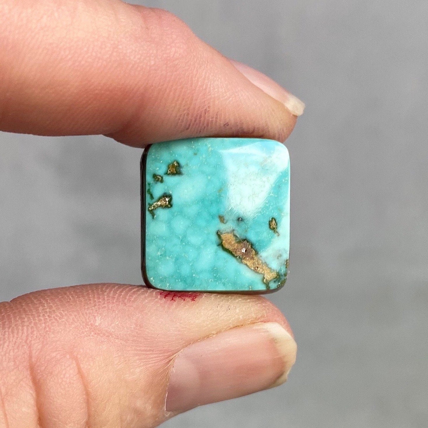 Beautiful Natural Blue Square Turquoise Mountain Turquoise Cabochon