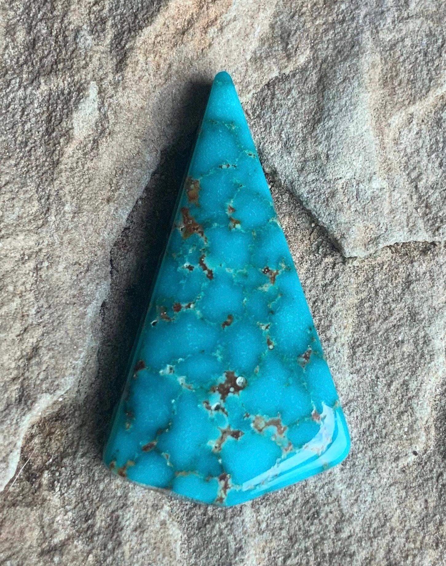 Kingman Turquoise Cabochon With Water Webbing #K112-Arizona Gemstone