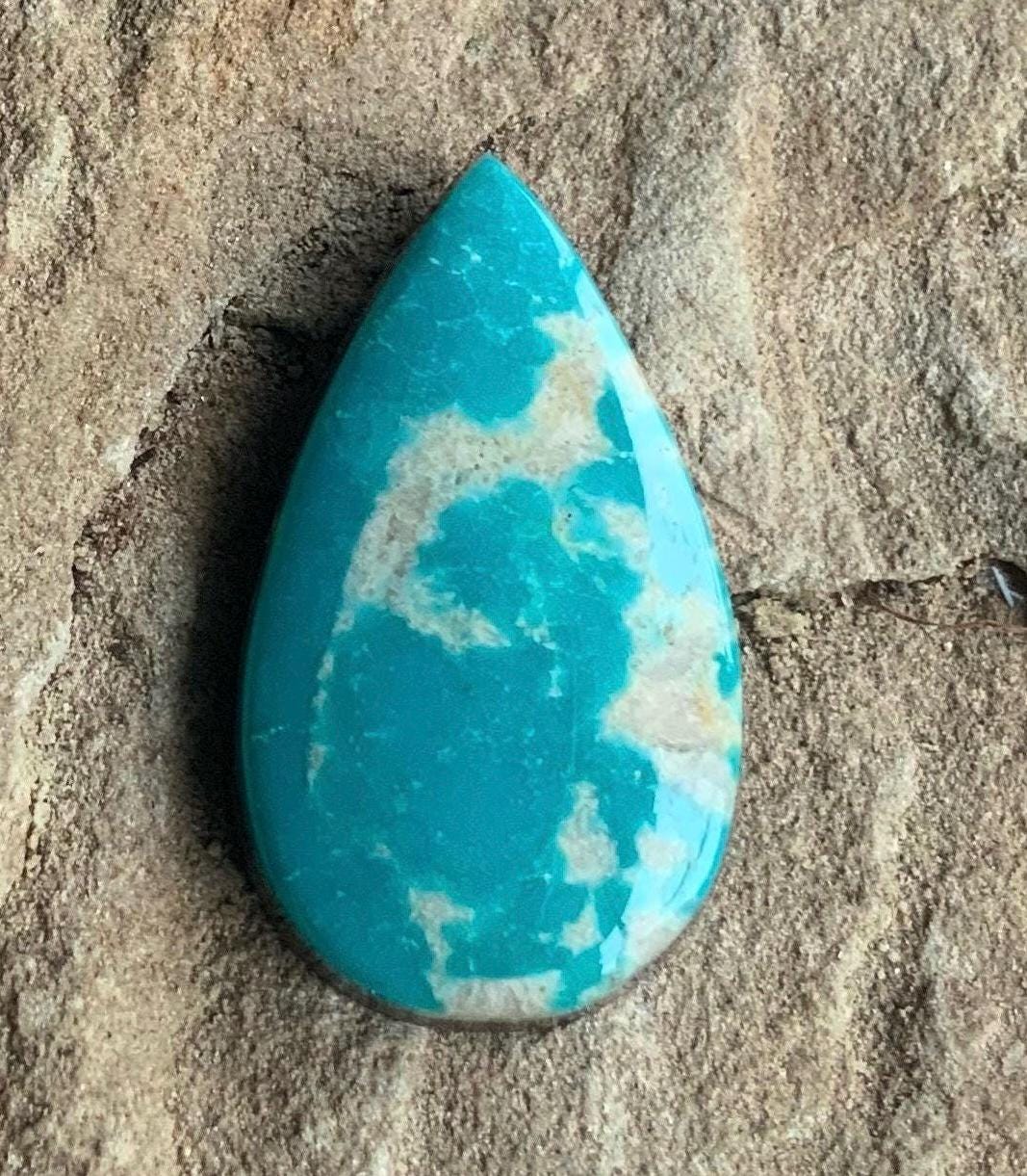 Fox Turquoise Teardrop Cabochon   #F222