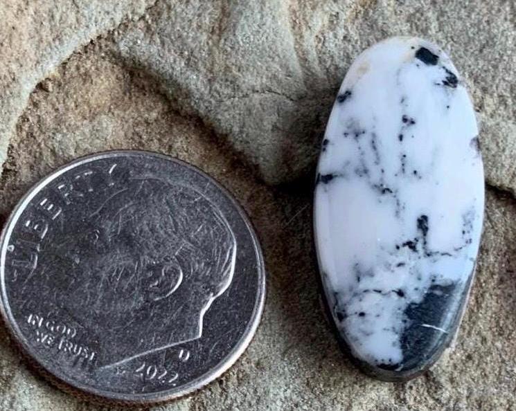 Beautiful Natural White Buffalo Oval Cabochon #WB23
