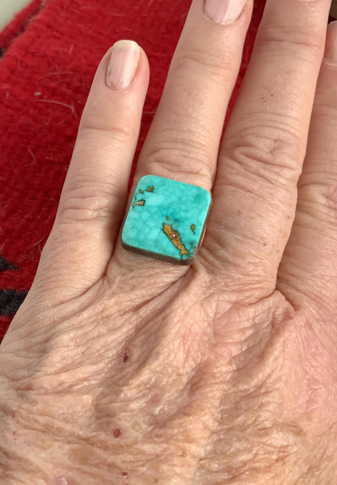 Beautiful Natural Blue Square Turquoise Mountain Turquoise Cabochon