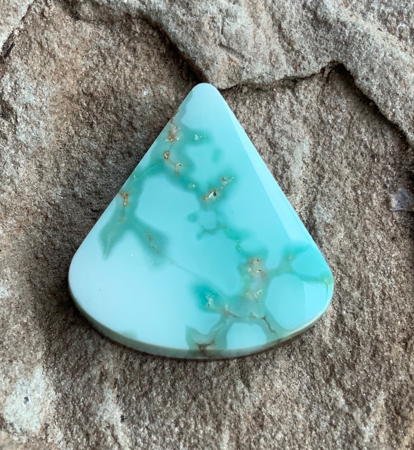 Carico Lake Turquoise Cabochon or Polished Stone Cab #42