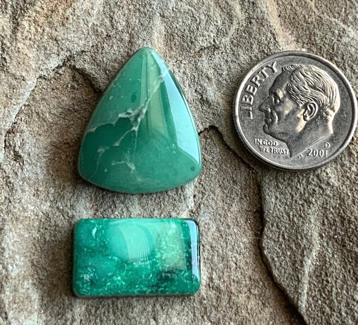 Natural Australian Variscite Cabochon Two Piece Set