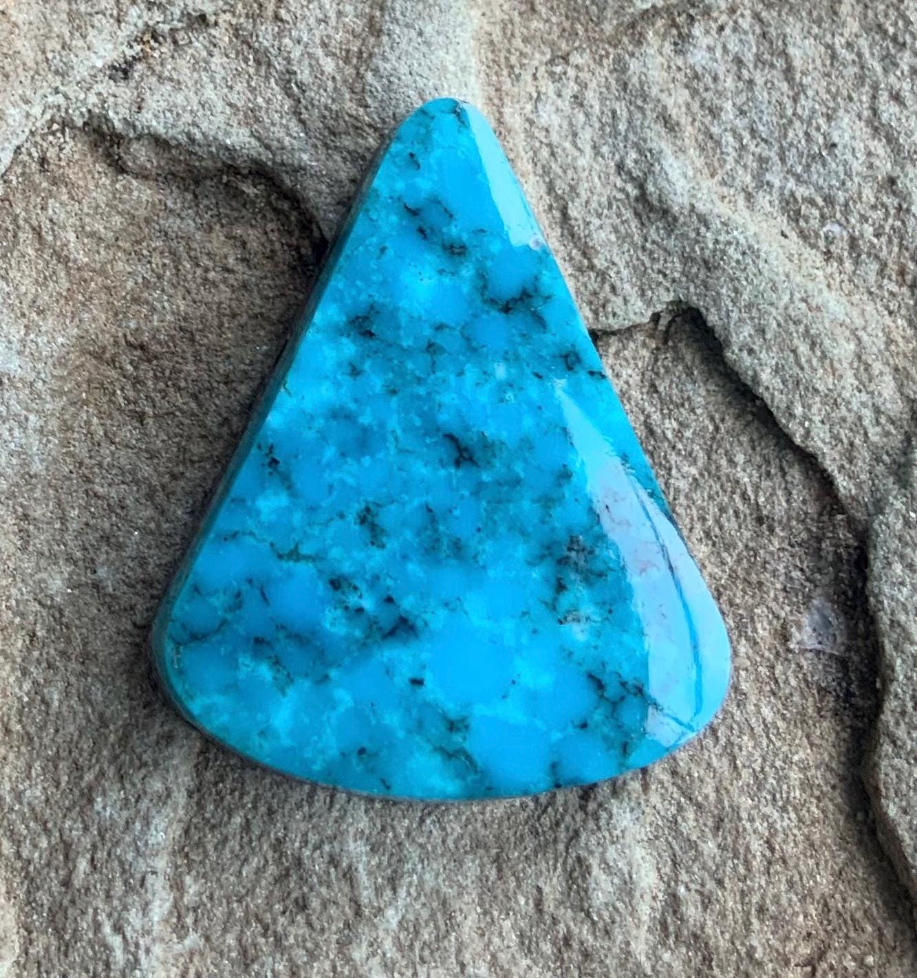 Beautiful Blue Kingman Turquoise Triangle Cabochon