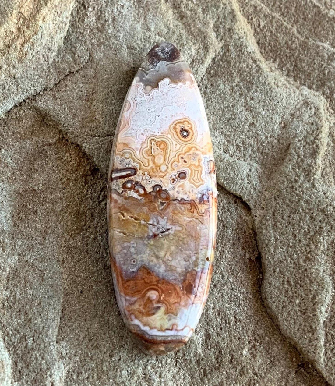 Prudent Man Plume Agate Cabochon