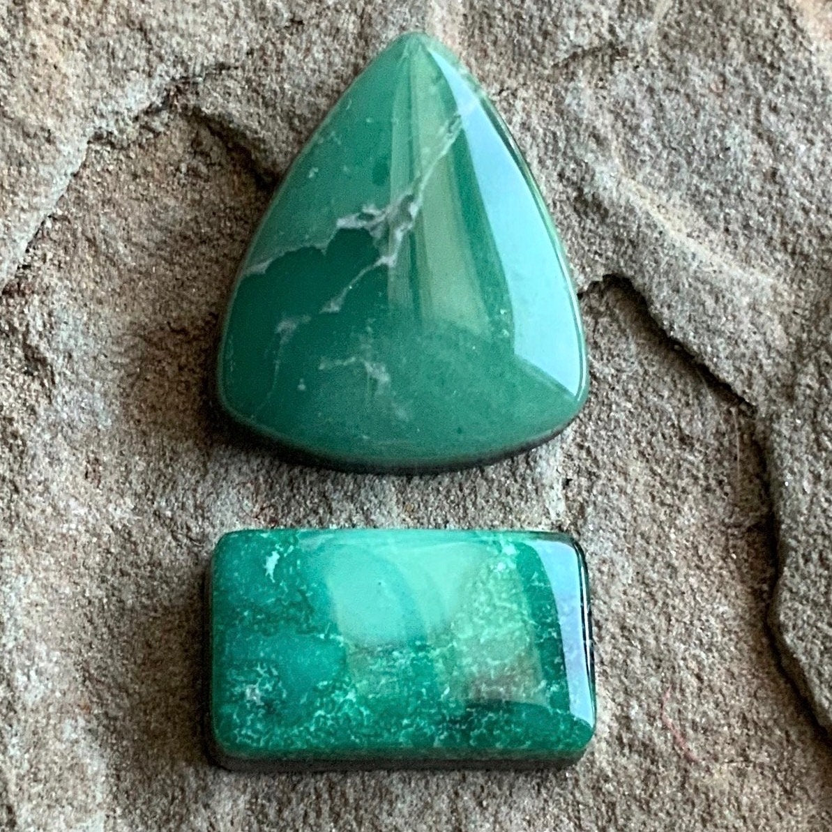 Natural Australian Variscite Cabochon Two Piece Set