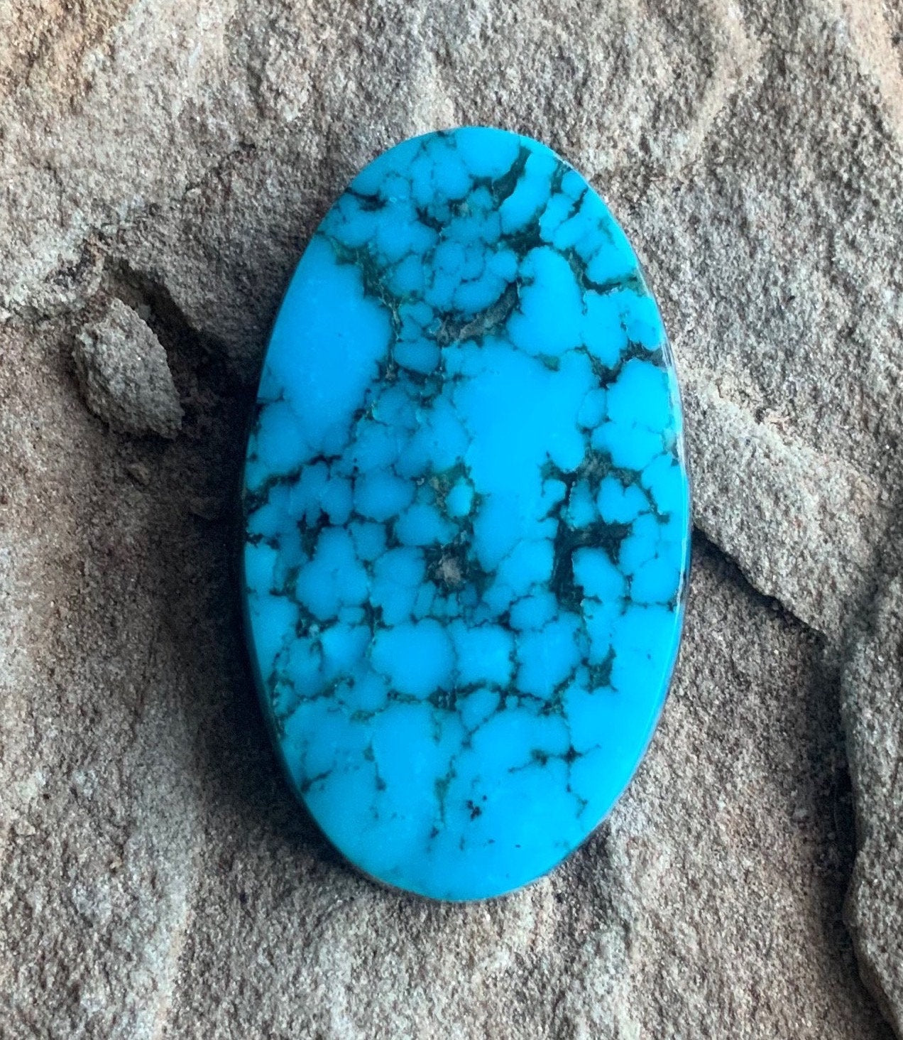 Ithaca Peak Blue High Grade Turquoise Oval Cabochon