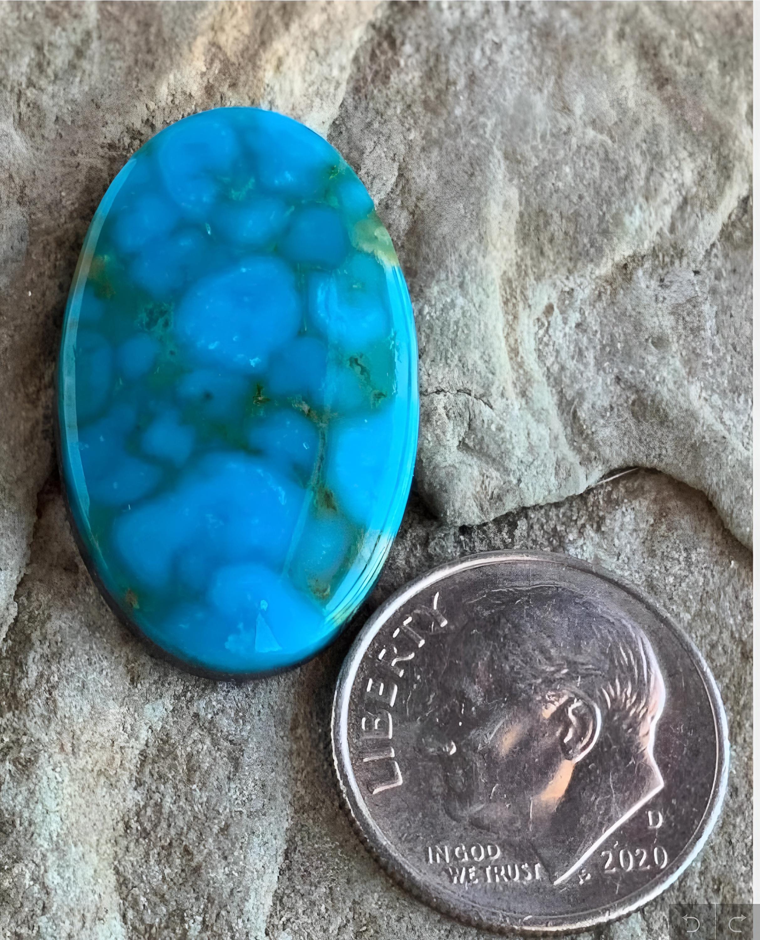 Turquoise Mountain Turquoise Blue Oval Cabochon