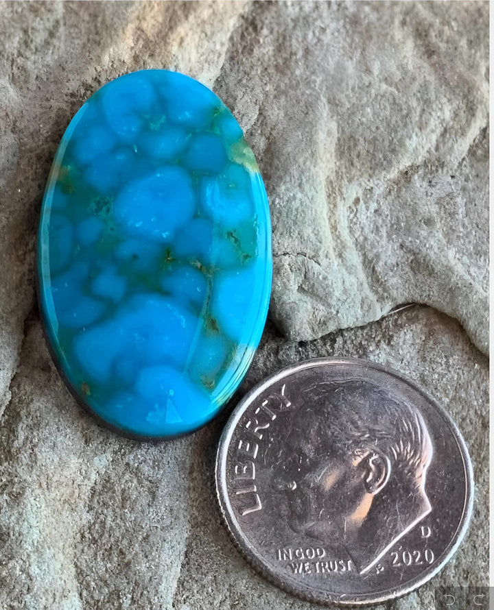 Turquoise Mountain Turquoise Blue Oval Cabochon