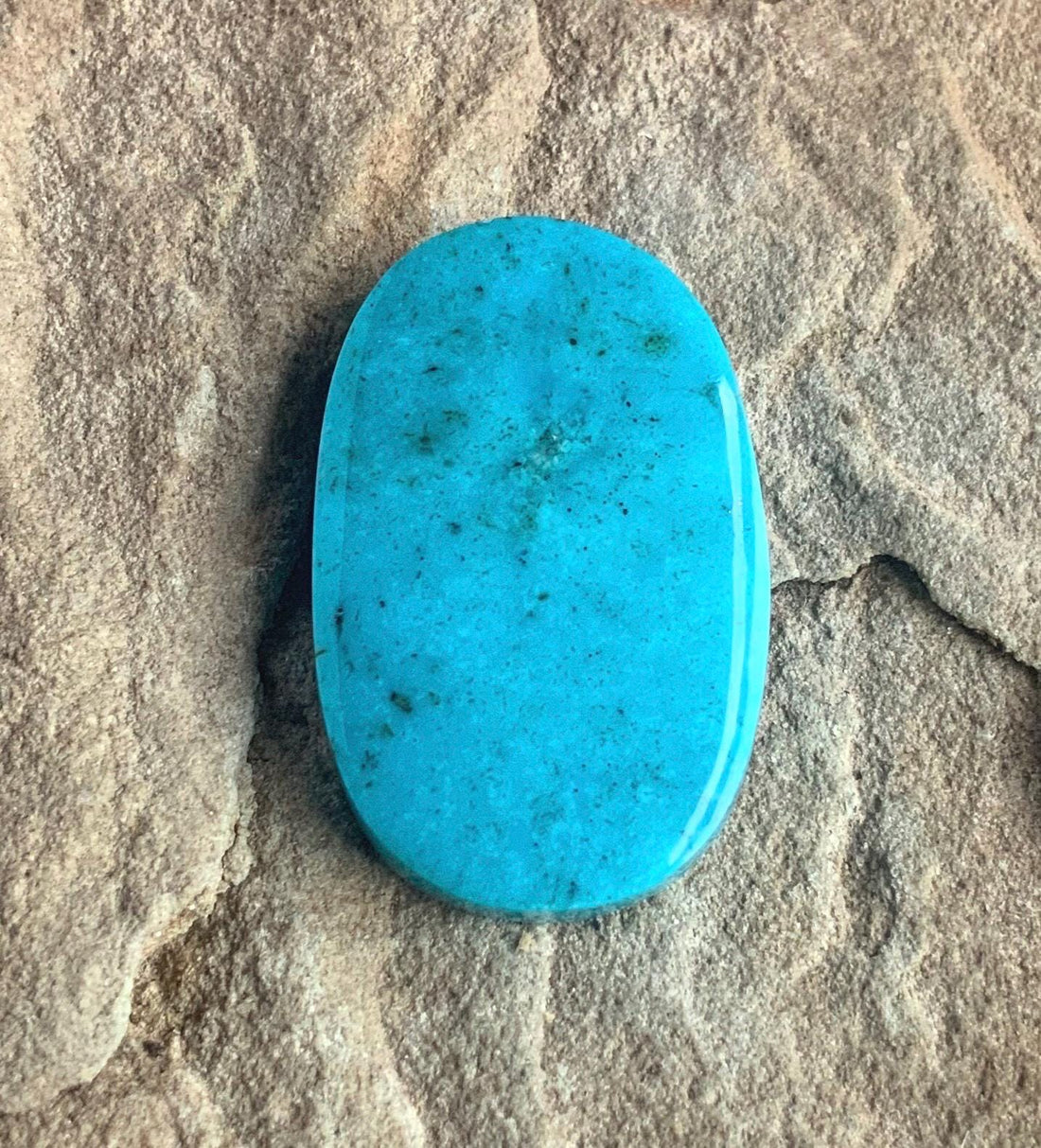 Blue Turquoise Mountain Turquoise Oval Cabochon