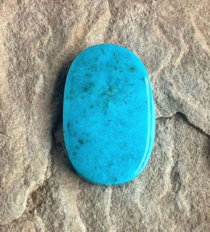Blue Turquoise Mountain Turquoise Oval Cabochon
