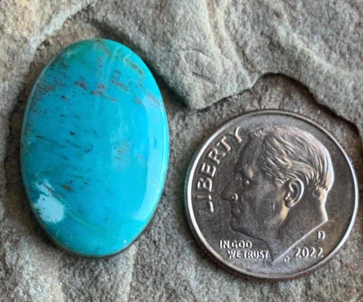 Blue Royston Turquoise Oval Cabochon #R68