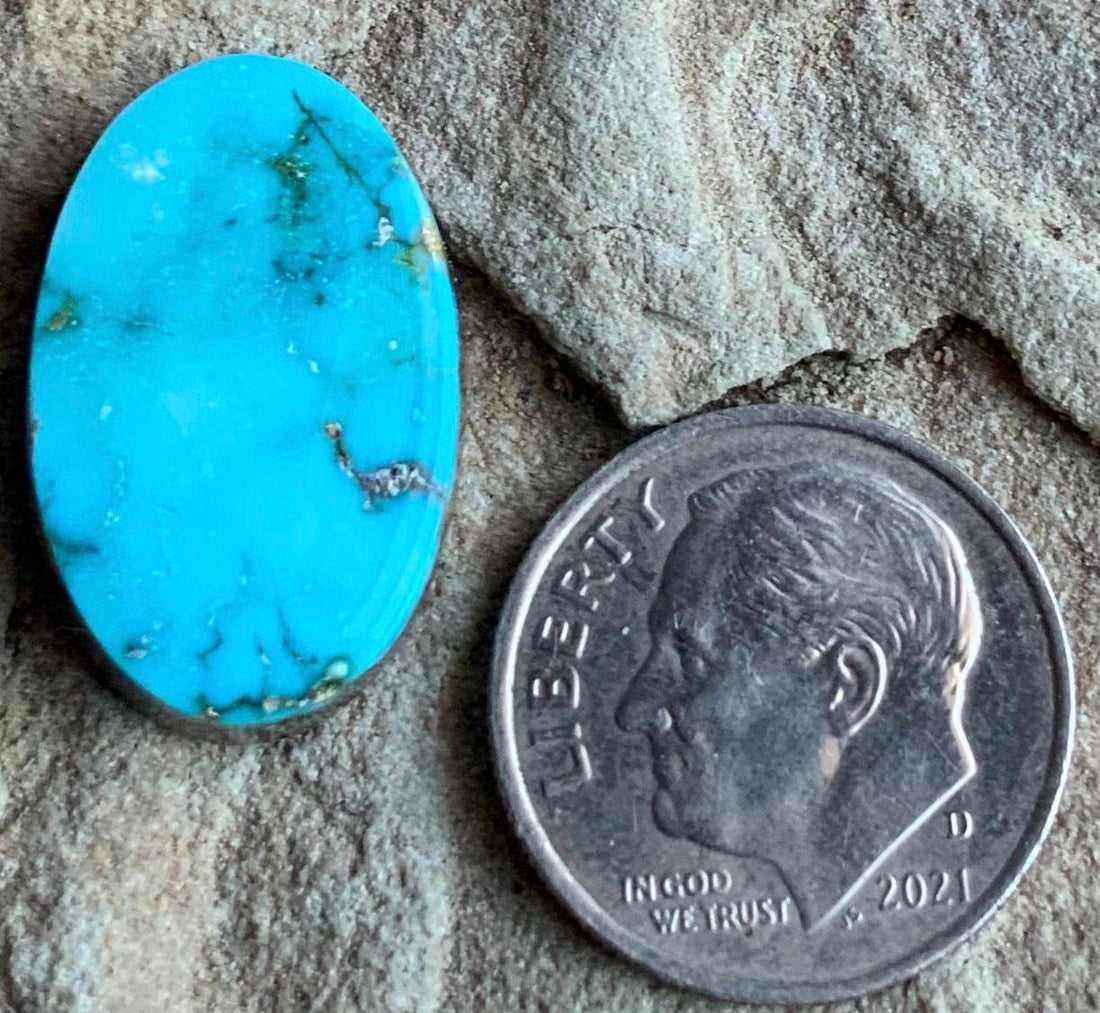 Royston Turquoise Blue Oval Cabochon #R23