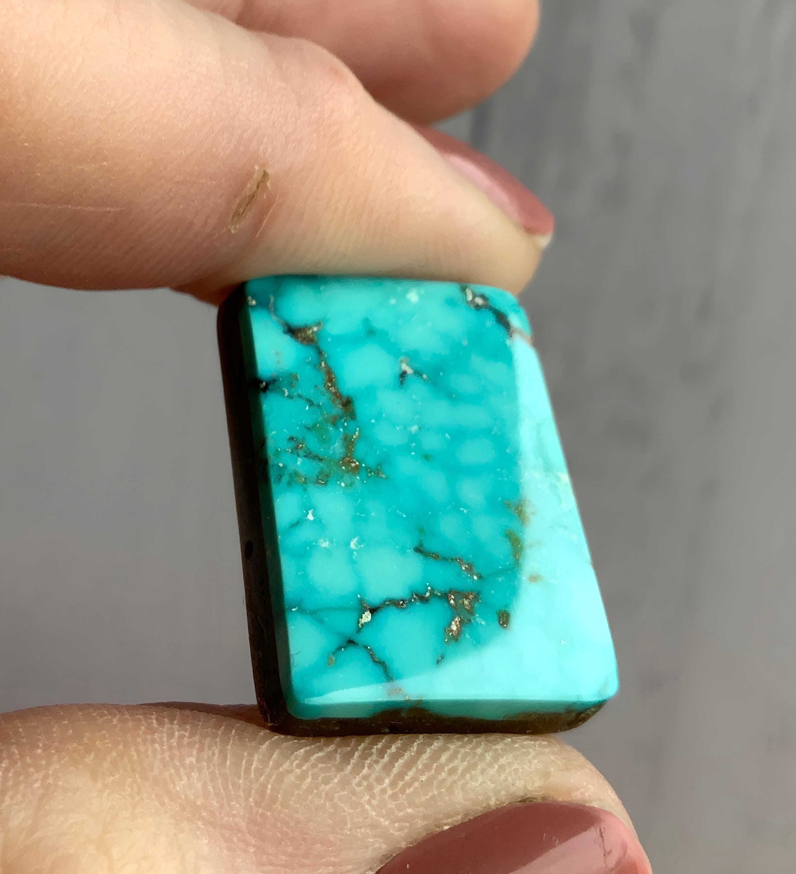 Royston Turquoise Large Blue Rectangular Cabochon #R8